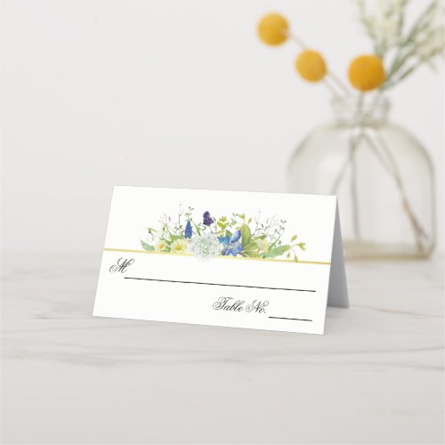 Rustic Wildflowers Boho Floral Place Card