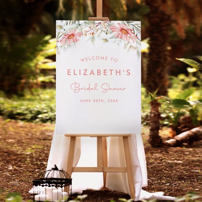 Rustic Wildflowers Bridal Shower Welcome Sign (Creator Uploaded)