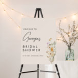 Rustic Wildflowers Cream Bridal Shower Welcome Foam Board<br><div class="desc">This modern,  stylish welcome sign,  featuring watercolor wildflowers & custom text would make a wonderful addition to your bridal shower celebration! Easily add your details by clicking on the "personalize" option.</div>