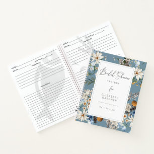 Rustic Wildflowers Daisies Bridal Shower Recipes Notebook