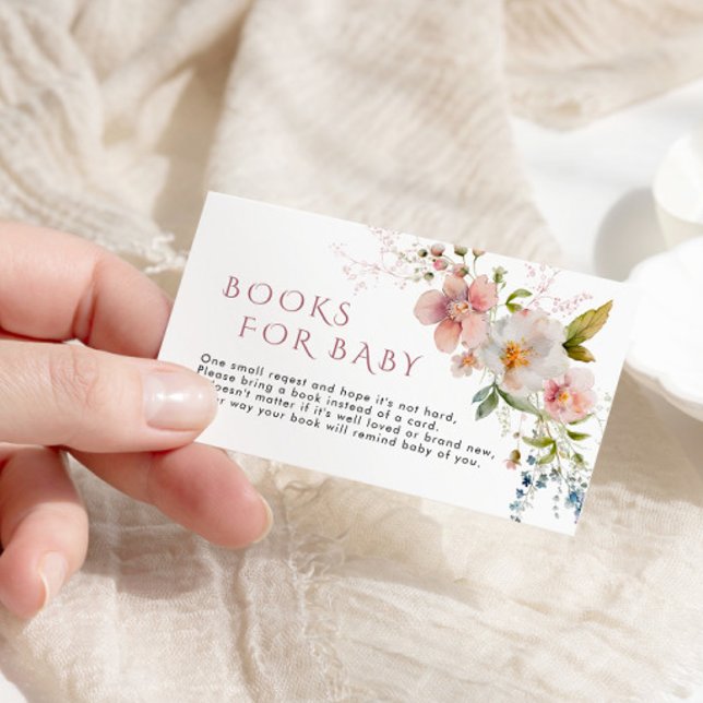 Rustic Wildflowers  Flowers Book for Baby  Enclosure Card (Creator Uploaded)