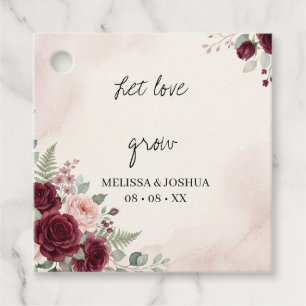 Rustic Wildflowers Let Love Grow Wedding Seeds Fav Favor Tags