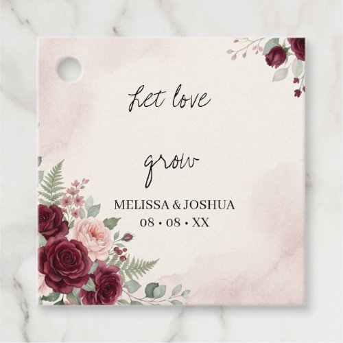 Rustic Wildflowers Let Love Grow Wedding Seeds Fav Favor Tags
