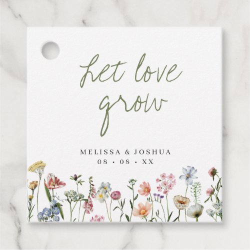 Rustic Wildflowers Let Love Grow Wedding Seeds 