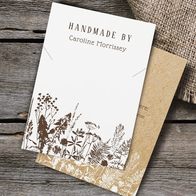 Rustic Wildflowers Necklace Display Card (Rustic Wildflowers Necklace Display Card)