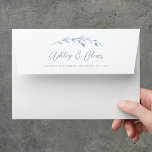 Rustic Wildflowers Script Dusty Blue Wedding Envelope<br><div class="desc">This lovely wedding invitation envelope design features a beautiful dusty blue and white color palette,  hand-drawn wildflower sprig,  and elegant typography. This envelope compliments the Rustic Wildflowers invitation beautifully. See the collection for more items!</div>