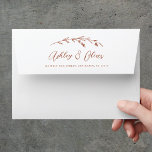 Rustic Wildflowers Script Terracotta Wedding Envelope<br><div class="desc">This lovely wedding invitation envelope design features a beautiful terracotta and white color palette,  hand-drawn wildflower sprig,  and elegant typography. This envelope compliments the Rustic Wildflowers invitation beautifully. See the collection for more items!</div>