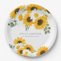 Rustic Wildflowers Sunflowers Names Date Wedding