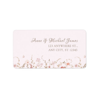 Rustic Wildflowers with Photo Boho Country Floral Label