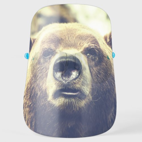 rustic wildlife mountain woodland bear face shield