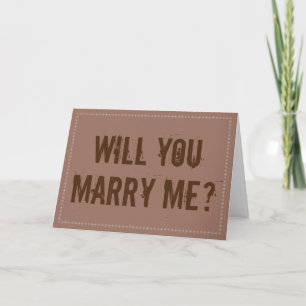 Rustic "WILL YOU MARRY ME?" Card