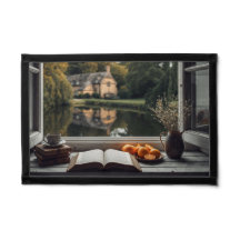 Rustic Window View Wall Art | Cozy Cottage Lake La