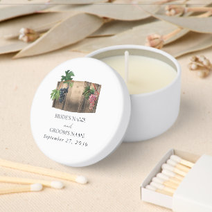 Rustic Wine Barrel Winery Vineyard Wedding Mini Candle Favors