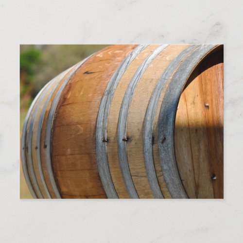 Rustic Wine Barrels Postcard