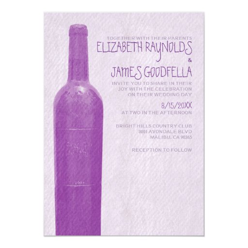 Wine Bottle Wedding Invitations 6