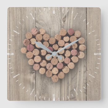 Rustic Wine Cork Clock by Whimzy_Designs at Zazzle