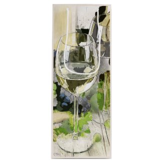 Rustic Wine Glass And Grapes Illustration