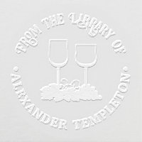 Rustic Wine Glasses, Bunch of Grapes Library Book