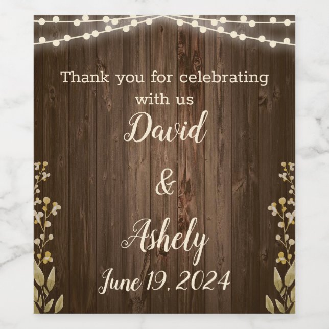 Rustic Wine Lables Wine Label (Single Label)