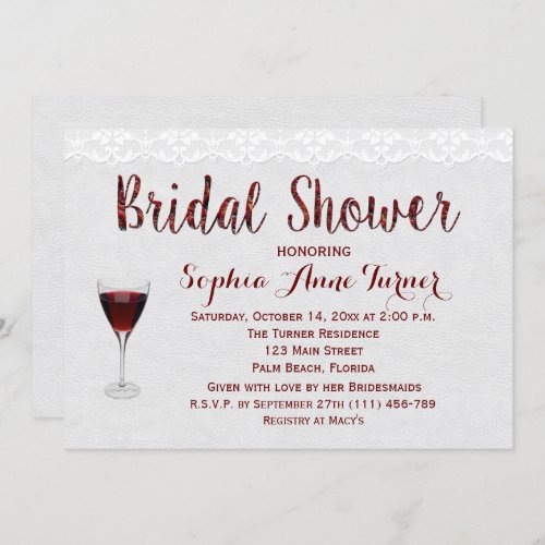Rustic Wine Tasting Bridal Shower Invitation
