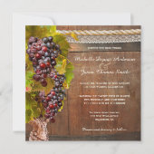 Rustic Wine Themed Vineyard Wedding Invitation (Front)