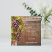 Rustic Wine Themed Vineyard Wedding Invitation (Standing Front)