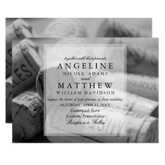 Rustic Wine Themed Vineyard Wedding Invitation Rustic Wine Themed Vineyard Wedding Invitation