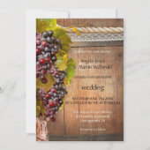 Rustic Wine Themed Vineyard Wedding Invitation (Front)