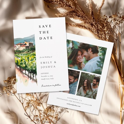 Rustic Winery Landscape Wedding Save The Date