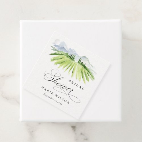 Rustic Winery Vineyard Mountain Bridal Shower Favor Tags