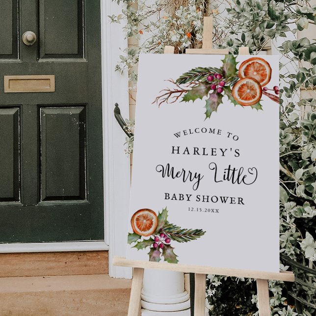 Rustic Winter Baby Shower Welcome Sign (Creator Uploaded)
