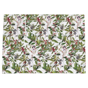 Rustic Winter Berries Holiday Large Gift Bag