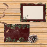 Rustic Winter Berries & Pine Burgundy Wedding Envelope<br><div class="desc">Introducing our enchanting winter wedding invitation envelope, where timeless elegance meets the beauty of the season. The rich burgundy background, artfully distressed with soft white accents, sets a captivating tone for your special day. Embrace the spirit of winter with a breathtaking frame of lush greenery, featuring holly adorned with rich...</div>