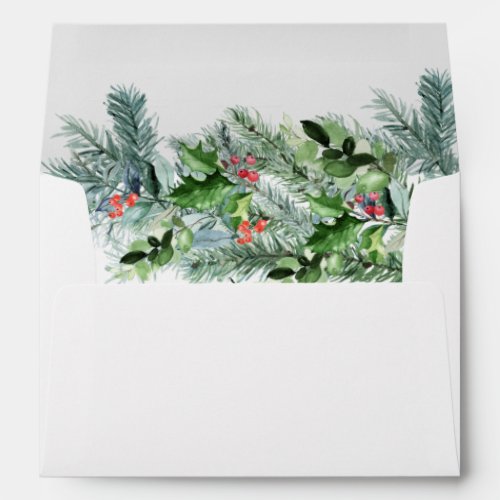 Rustic Winter Botanical Envelope