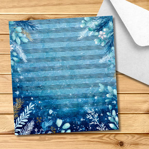 Rustic Winter Choir Watercolor Scene Wedding Envelope Liner