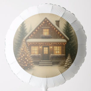 Rustic, winter/Christmas cabin Balloon