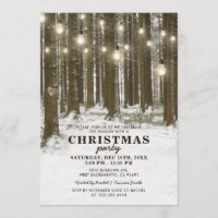 Rustic Winter Corporate Christmas Holiday Party Invitation