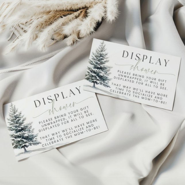 Rustic Winter Display Shower Insert Card (Creator Uploaded)