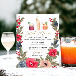 Rustic Winter Floral Watercolor Wedding Drink Menu Poster<br><div class="desc">Embark on a delightful journey through flavors with our carefully curated Drink Menu. Much like our Rustic Elegant Winter Floral Wedding Invitation, it encapsulates the enchantment of a winter wonderland. This thoughtfully crafted menu, adorned with three exquisite watercolor cocktail illustrations, harmoniously blends rich reds, soothing dusty blues, and vibrant greens,...</div>