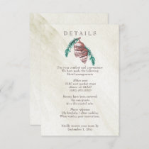 Rustic Winter Forest Woodland Pine Cone Wedding Enclosure Card