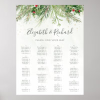 Rustic Winter Greenery Berries Pine Cone Wedding