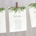 Rustic Winter Greenery Seating Chart Table Plan<br><div class="desc">Create a beautiful and personalized seating arrangement for your wedding with these elegant watercolor seating cards. Featuring a charming winter wonderland greenery with pine branches and berries, these cards will add a touch of festive magic to your special day. Customize the design with your table numbers and guest names for...</div>