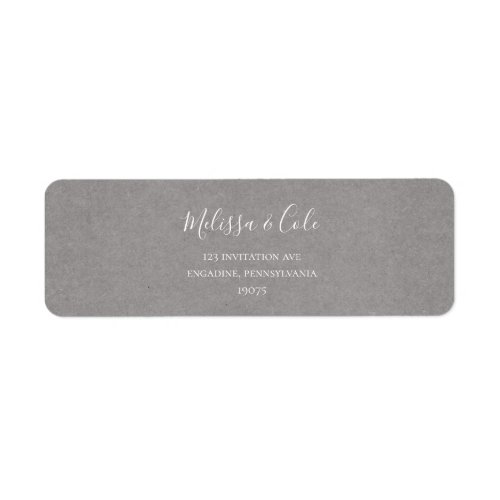 Rustic Winter  Grey Return Address Label