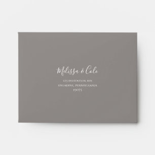 Rustic Winter   Grey Self Addressed RSVP Envelope