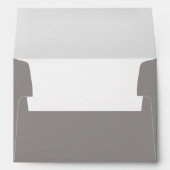 Rustic Winter | Grey Wedding Invitation Envelope (Back (Bottom))