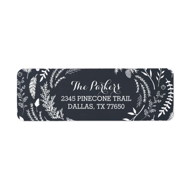 Rustic Winter Holiday Address Labels
