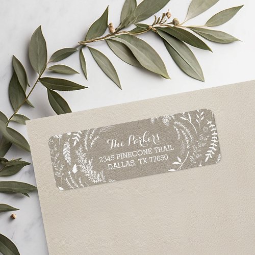 Rustic Winter Holiday Address Labels