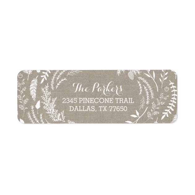 Rustic Winter Holiday Address Labels