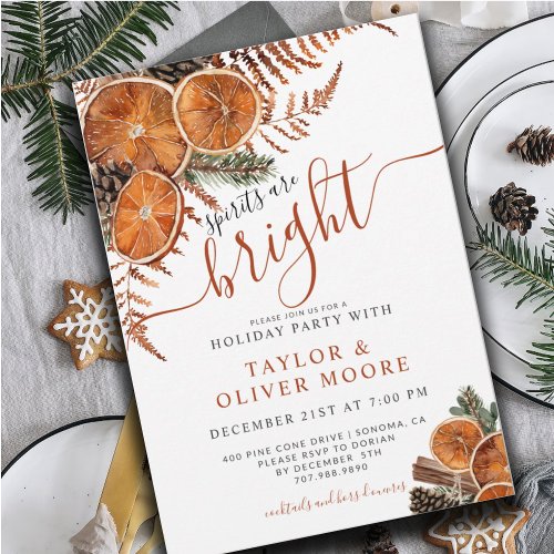 Rustic Winter Holiday Party  Invitation