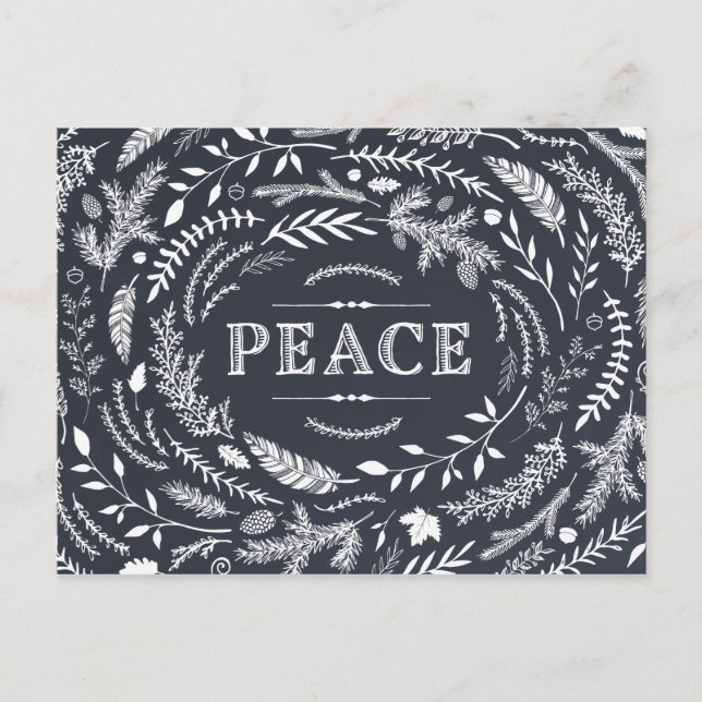 Rustic Winter Holiday Postcard (Front)